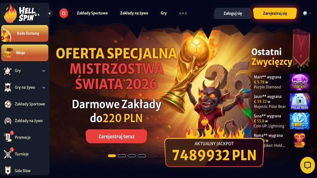 Hellspin casino screenshot